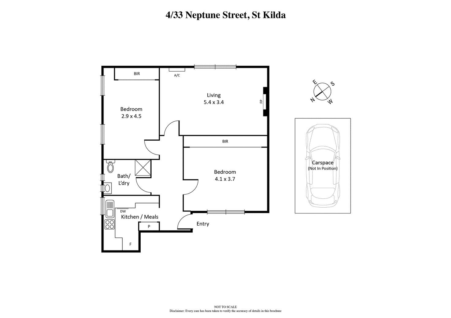 Floorplan of Homely apartment listing, 4/33 Neptune Street, St Kilda VIC 3182