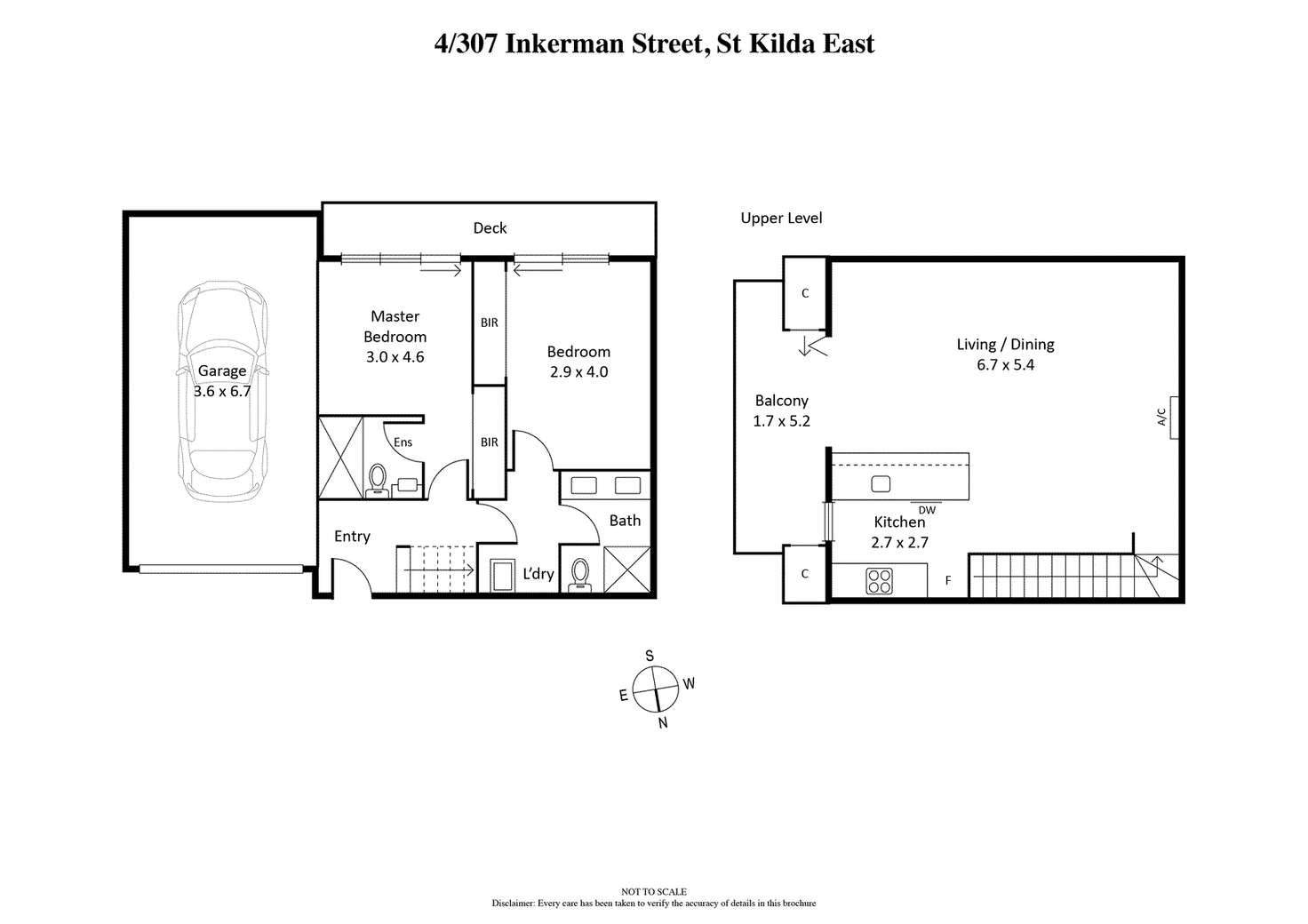 Floorplan of Homely townhouse listing, 4/307 Inkerman Street, St Kilda East VIC 3183