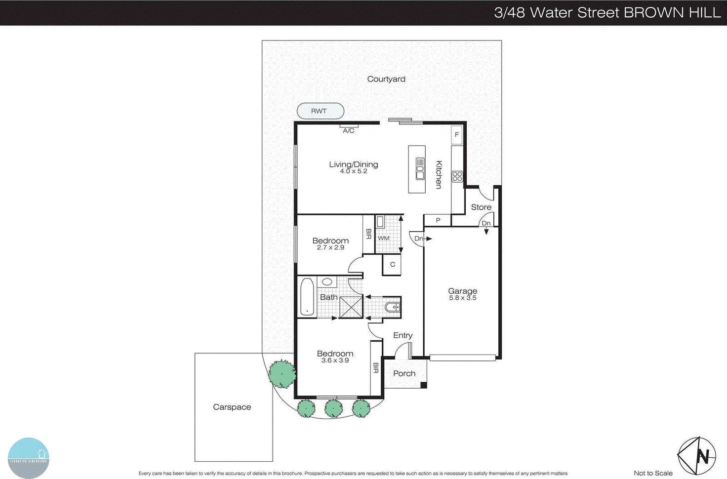 Floorplan of Homely house listing, 3/48 Water Street, Brown Hill VIC 3350