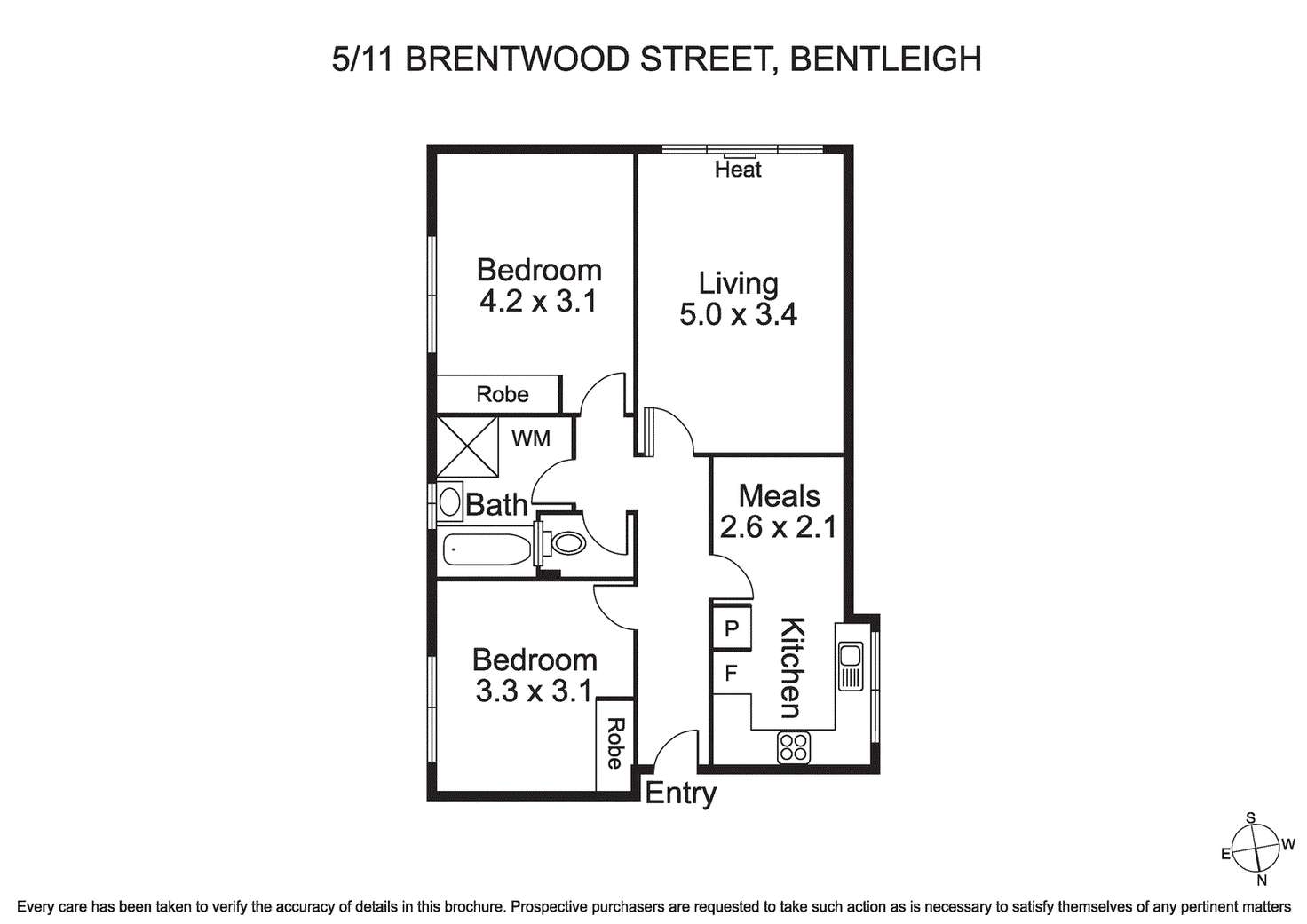 Floorplan of Homely apartment listing, 5/11 Brentwood Street, Bentleigh VIC 3204