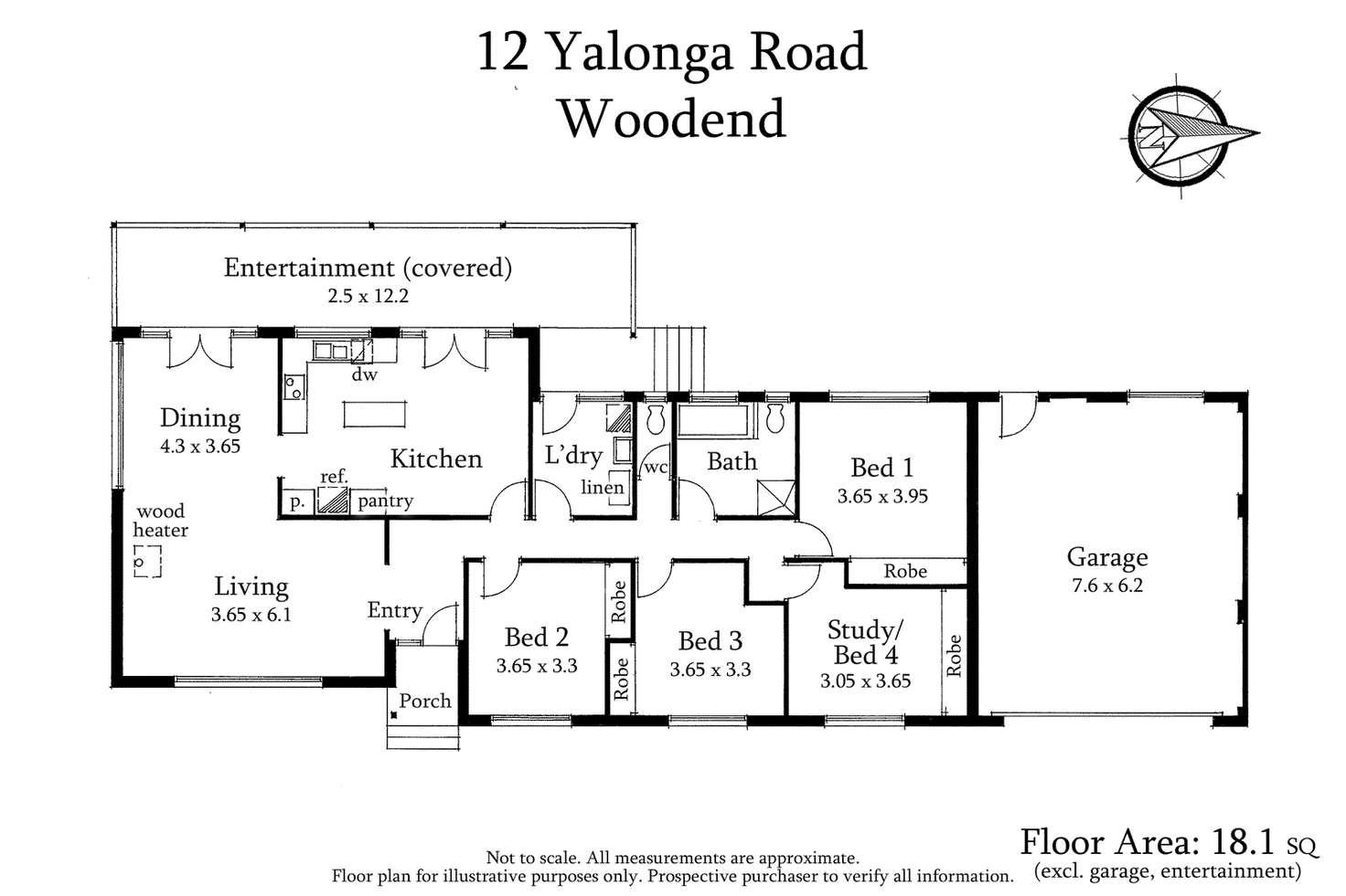 Floorplan of Homely house listing, 12 Yalonga Road, Woodend VIC 3442
