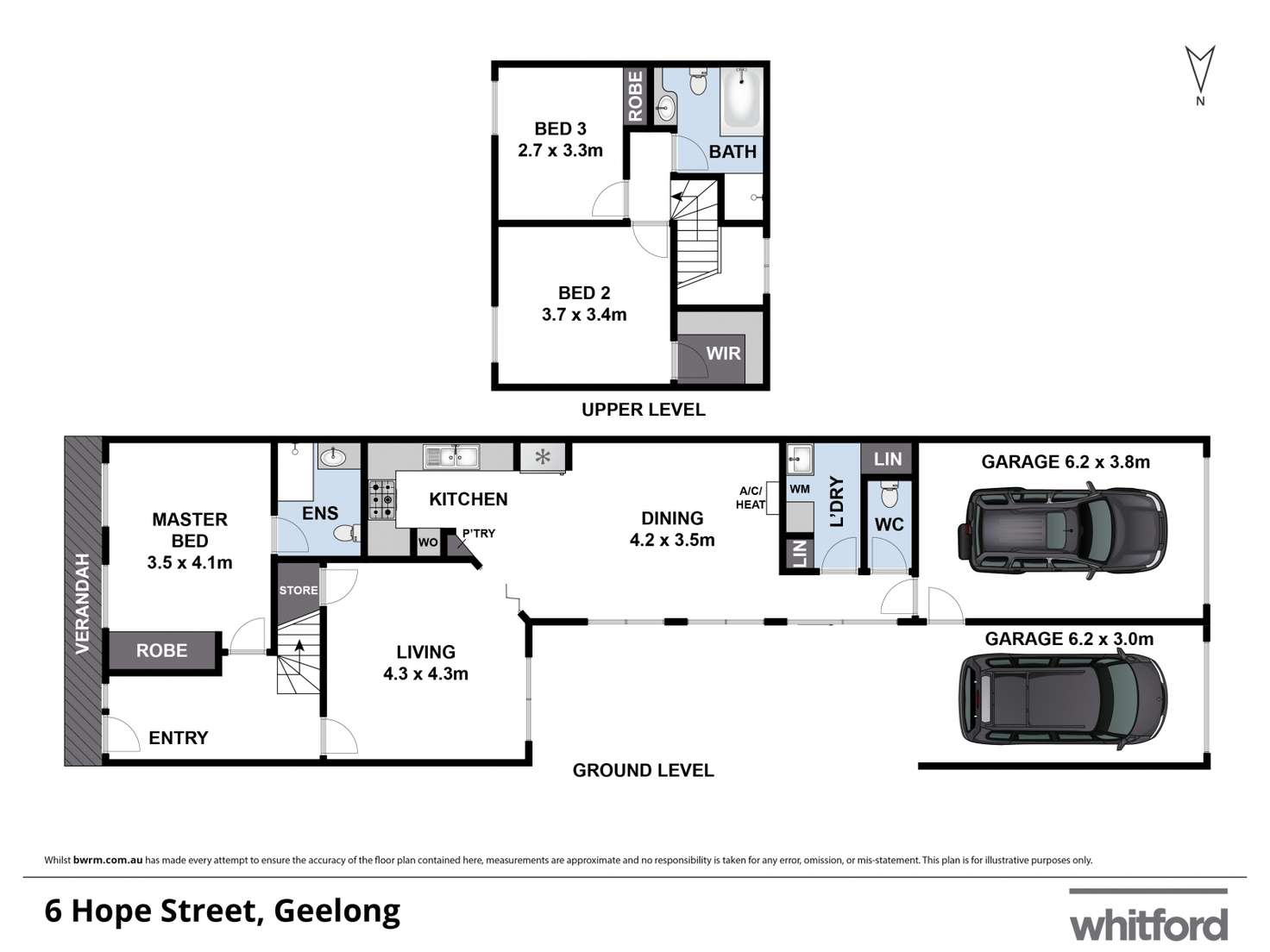 Floorplan of Homely townhouse listing, 6 Hope Street, Geelong VIC 3220