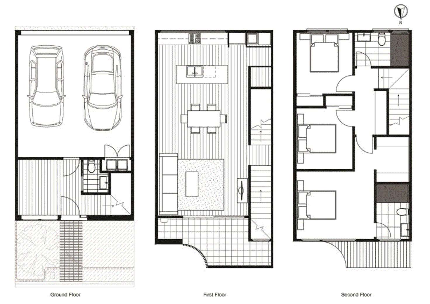 Floorplan of Homely townhouse listing, 93A Darebin Street, Heidelberg VIC 3084