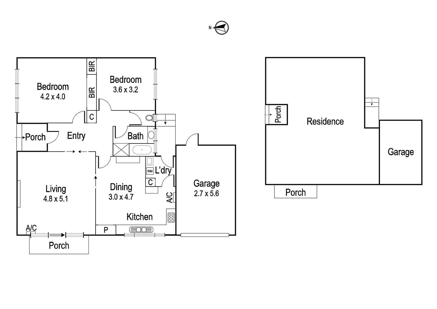 Floorplan of Homely unit listing, 1/52 Locksley Road, Ivanhoe VIC 3079