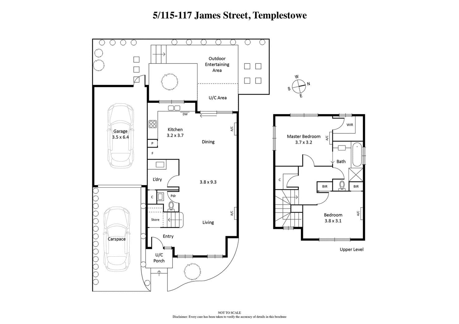 Floorplan of Homely townhouse listing, 5/115-117 James Street, Templestowe VIC 3106