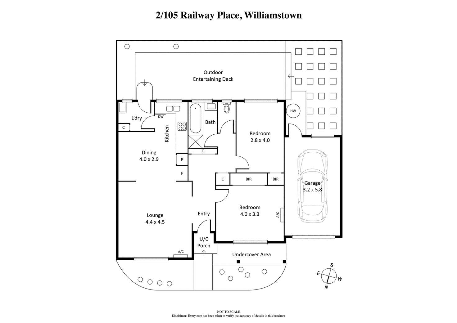 Floorplan of Homely unit listing, 2/105 Railway Place, Williamstown VIC 3016