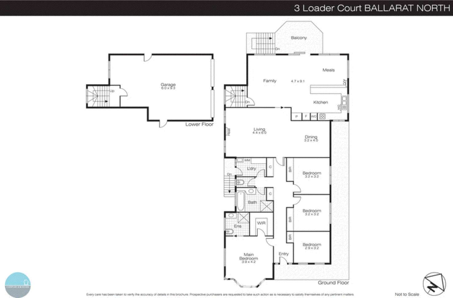 Floorplan of Homely house listing, 3 Loader Court, Ballarat North VIC 3350