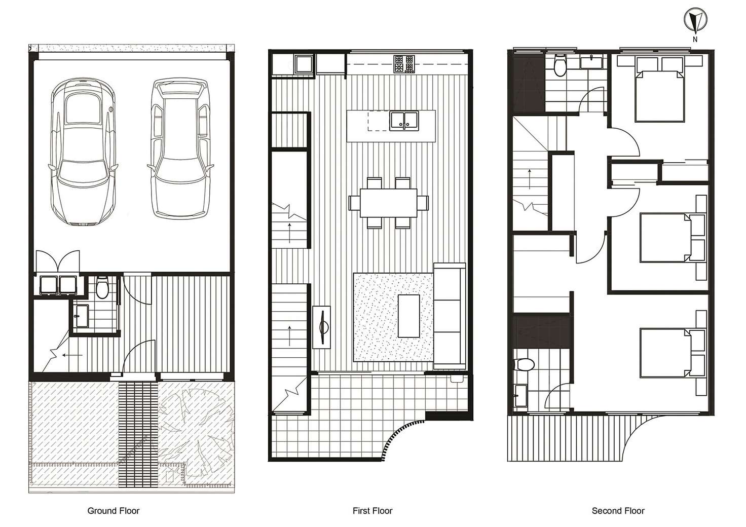 Floorplan of Homely townhouse listing, 93c Darebin Street, Heidelberg VIC 3084