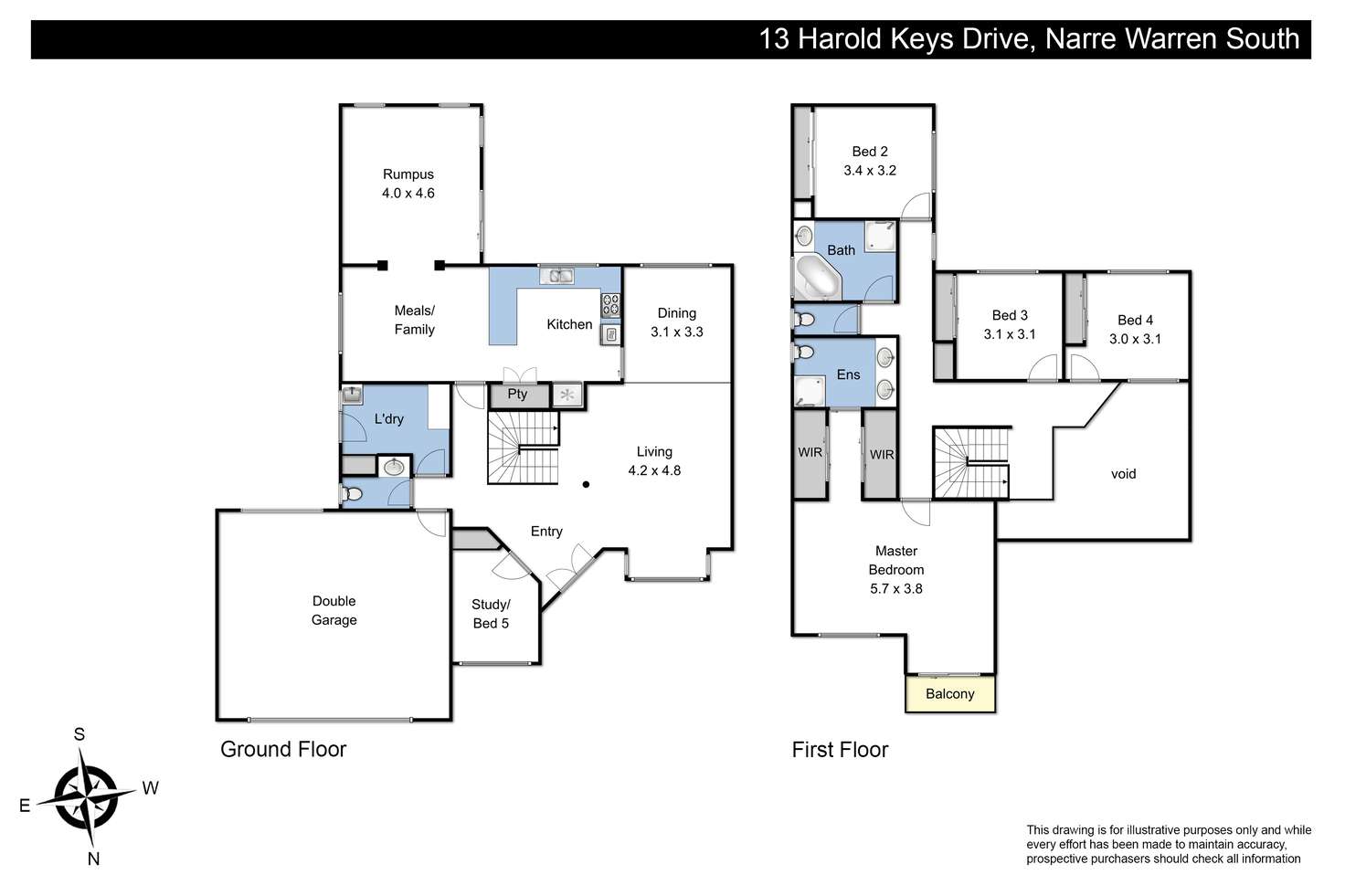 Floorplan of Homely house listing, 13 Harold Keys Drive, Narre Warren South VIC 3805