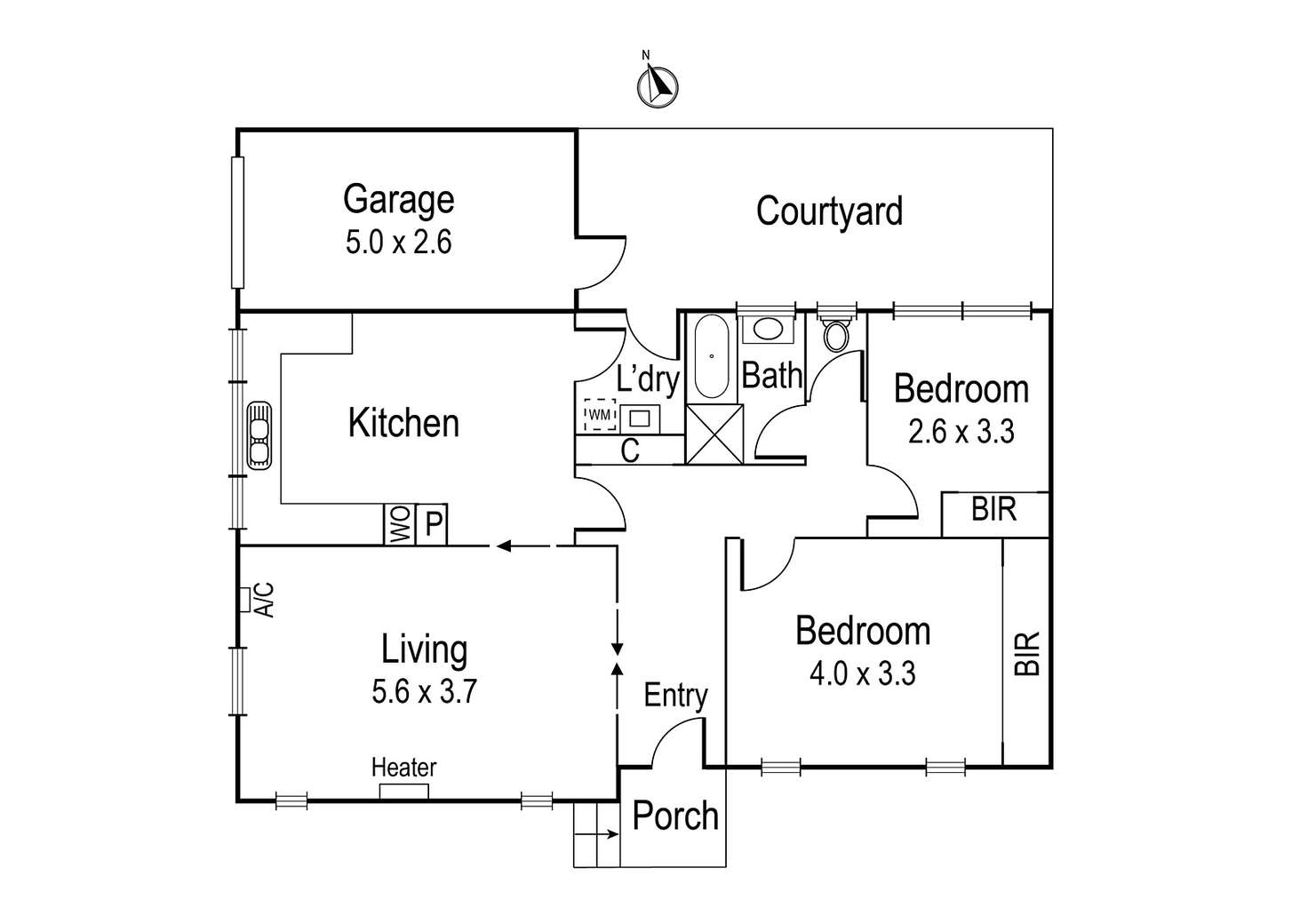 Floorplan of Homely unit listing, 1/76 Marshall Street, Ivanhoe VIC 3079