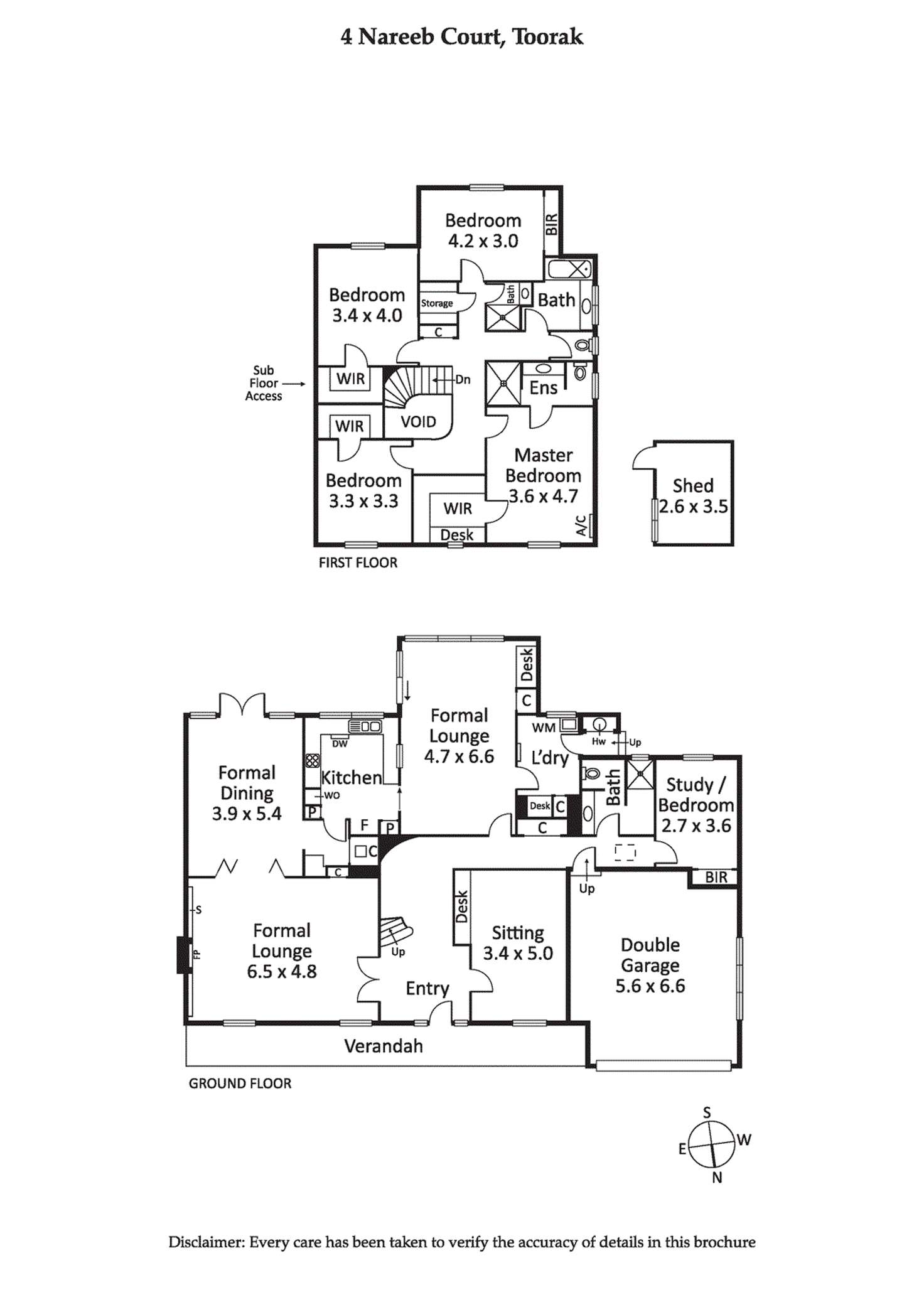 Floorplan of Homely house listing, 4 Nareeb Court, Toorak VIC 3142