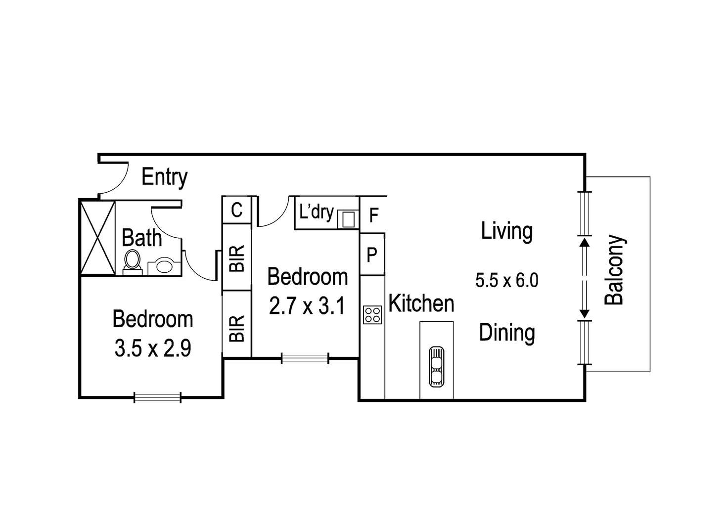 Floorplan of Homely apartment listing, 6/157 Northern Road, Heidelberg Heights VIC 3081