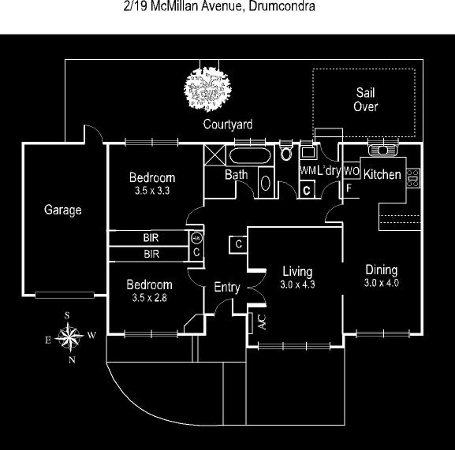 Floorplan of Homely unit listing, 2/19 McMillan Avenue, Geelong VIC 3220