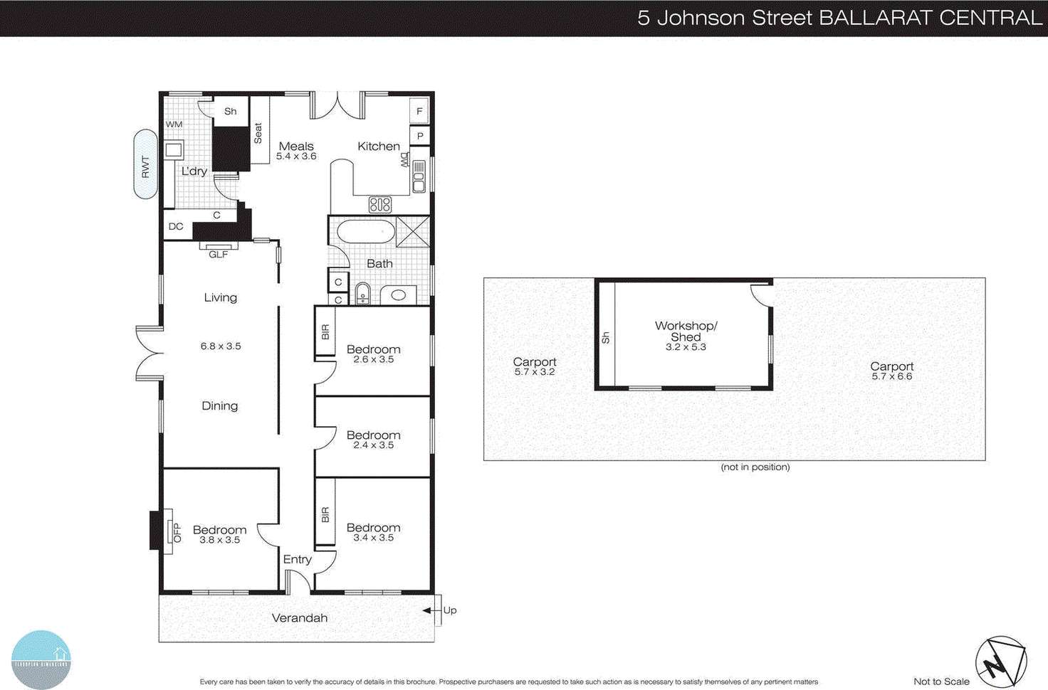 Floorplan of Homely house listing, 5 Johnson Street, Ballarat Central VIC 3350