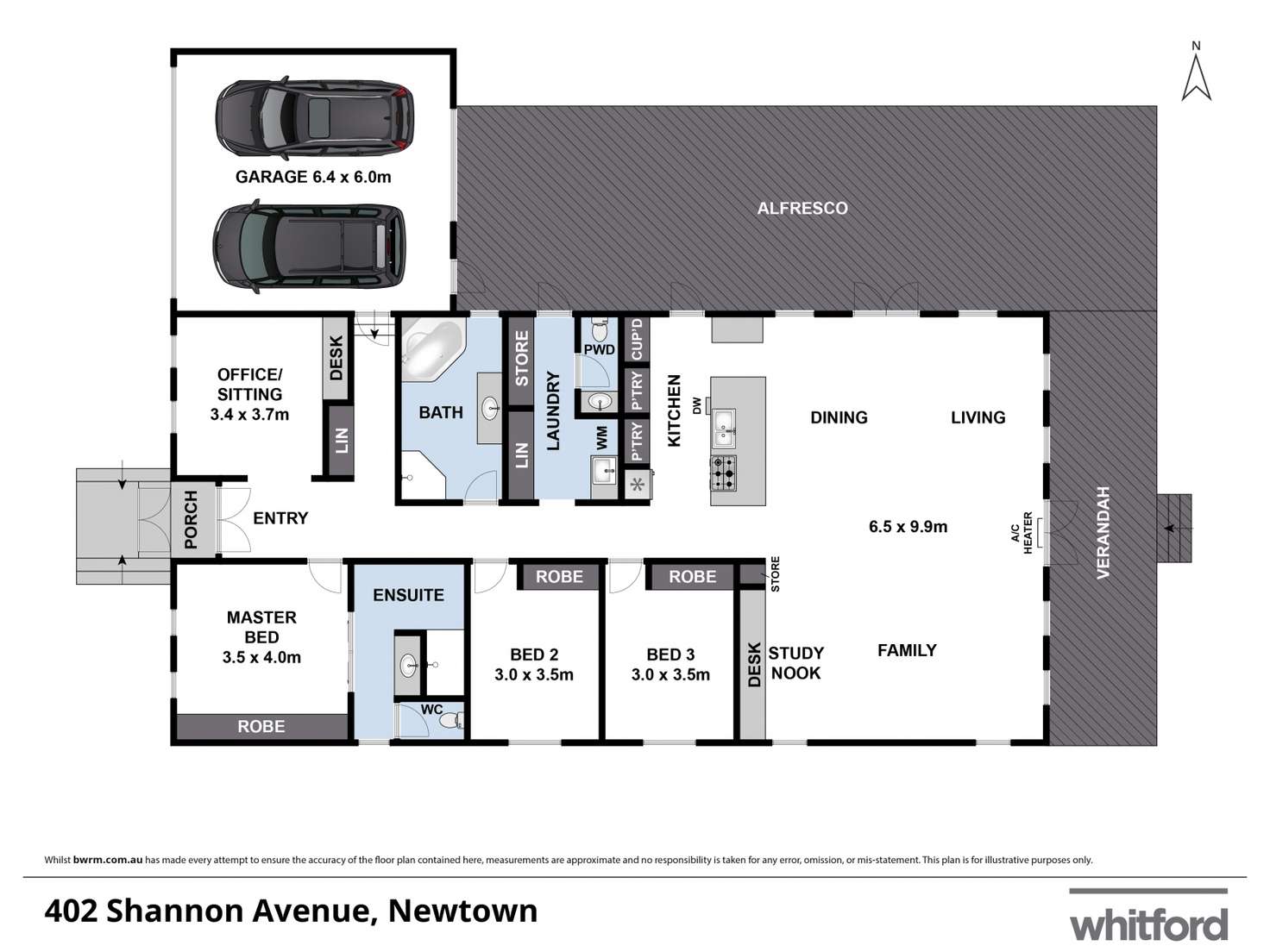 Floorplan of Homely house listing, 402 Shannon Avenue, Newtown VIC 3220
