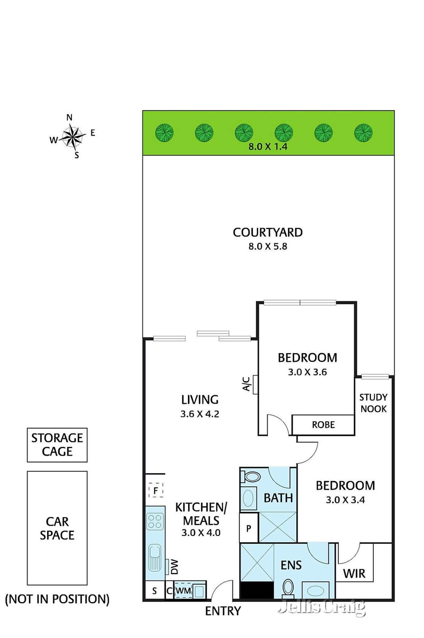 Floorplan of Homely apartment listing, 117/201 Albert  Street, Brunswick VIC 3056