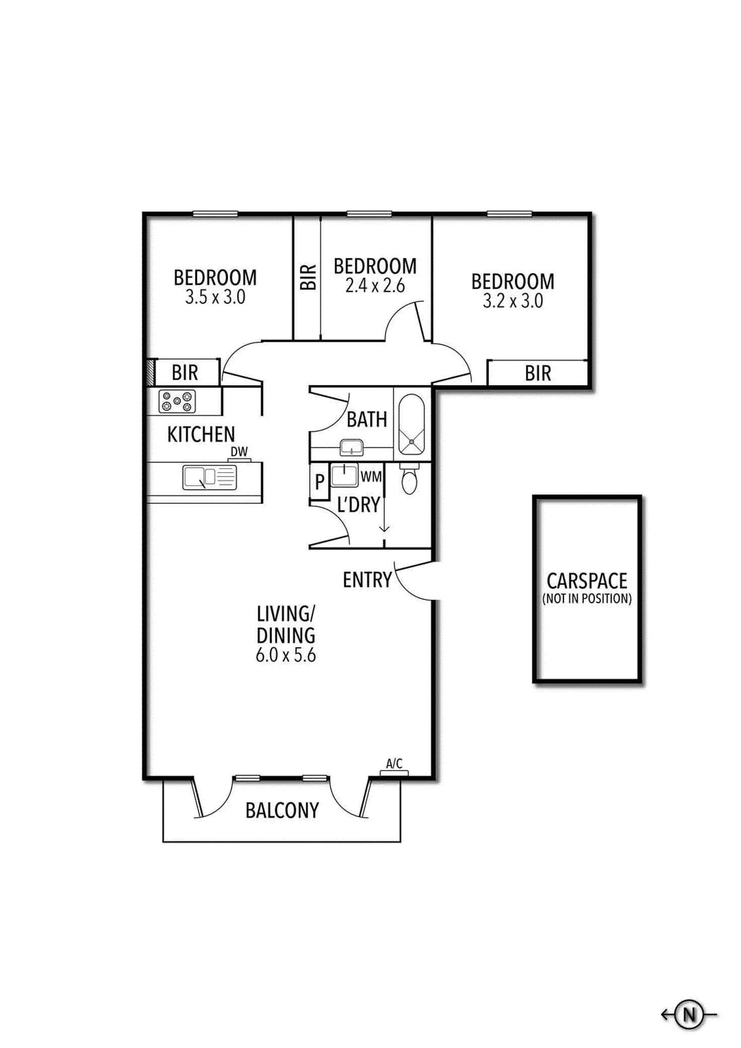 Floorplan of Homely apartment listing, 6/1086 Lygon Street, Carlton North VIC 3054