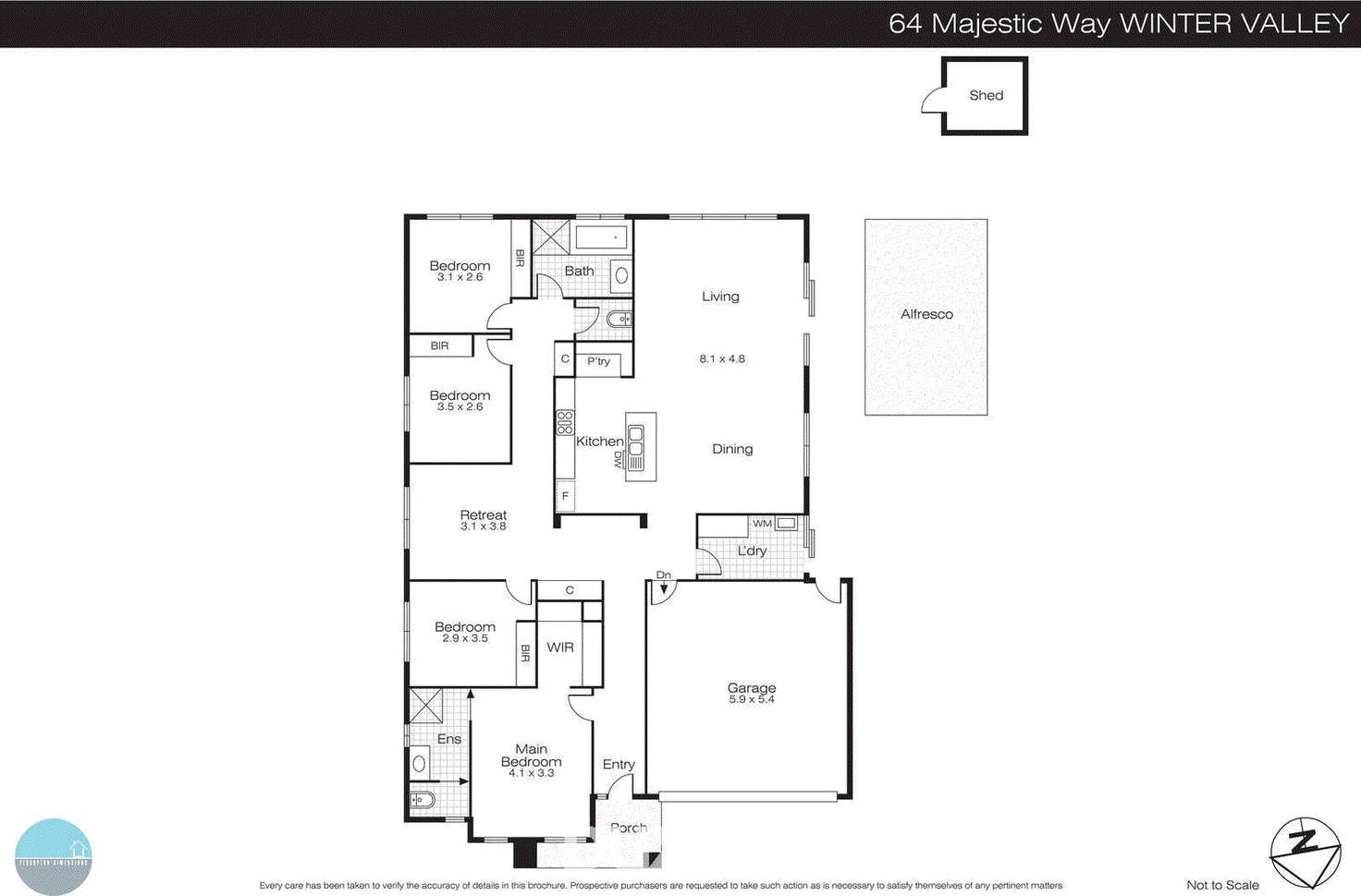 Floorplan of Homely house listing, 64 Majestic Way, Delacombe VIC 3356