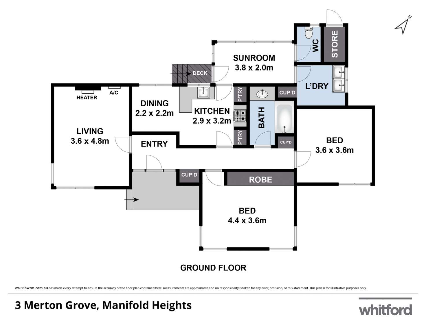 Floorplan of Homely house listing, 3 Merton Grove, Manifold Heights VIC 3218