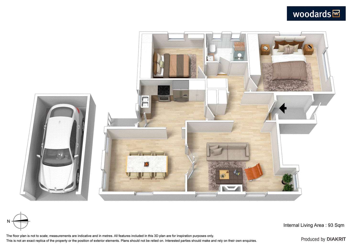 Floorplan of Homely apartment listing, 1/83 Carroll Crescent, Glen Iris VIC 3146