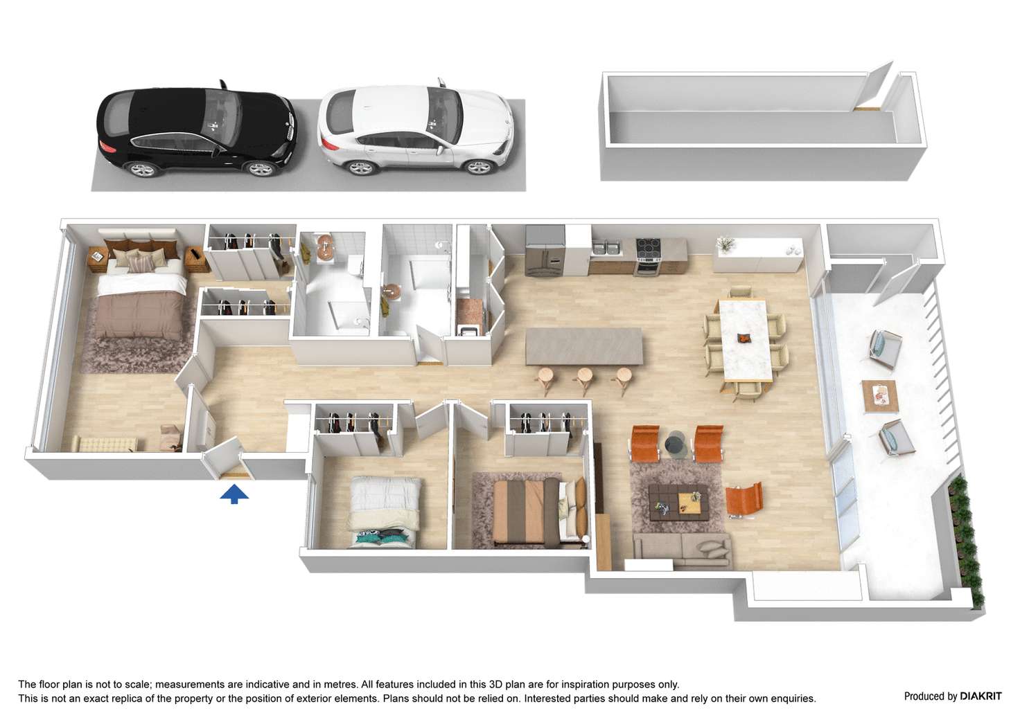 Floorplan of Homely apartment listing, 884/22-24 Jane Bell Lane, Melbourne VIC 3000