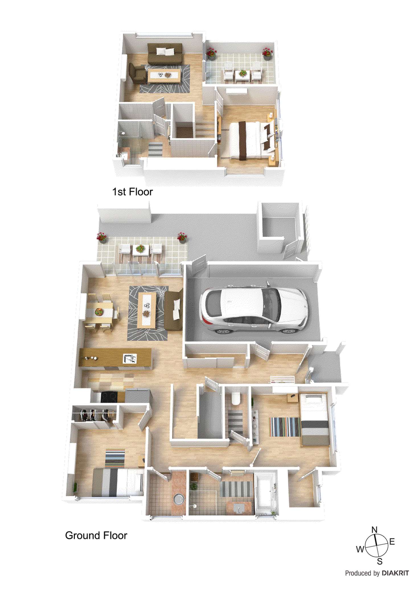 Floorplan of Homely townhouse listing, 1/3 Hiscock Street, Chadstone VIC 3148