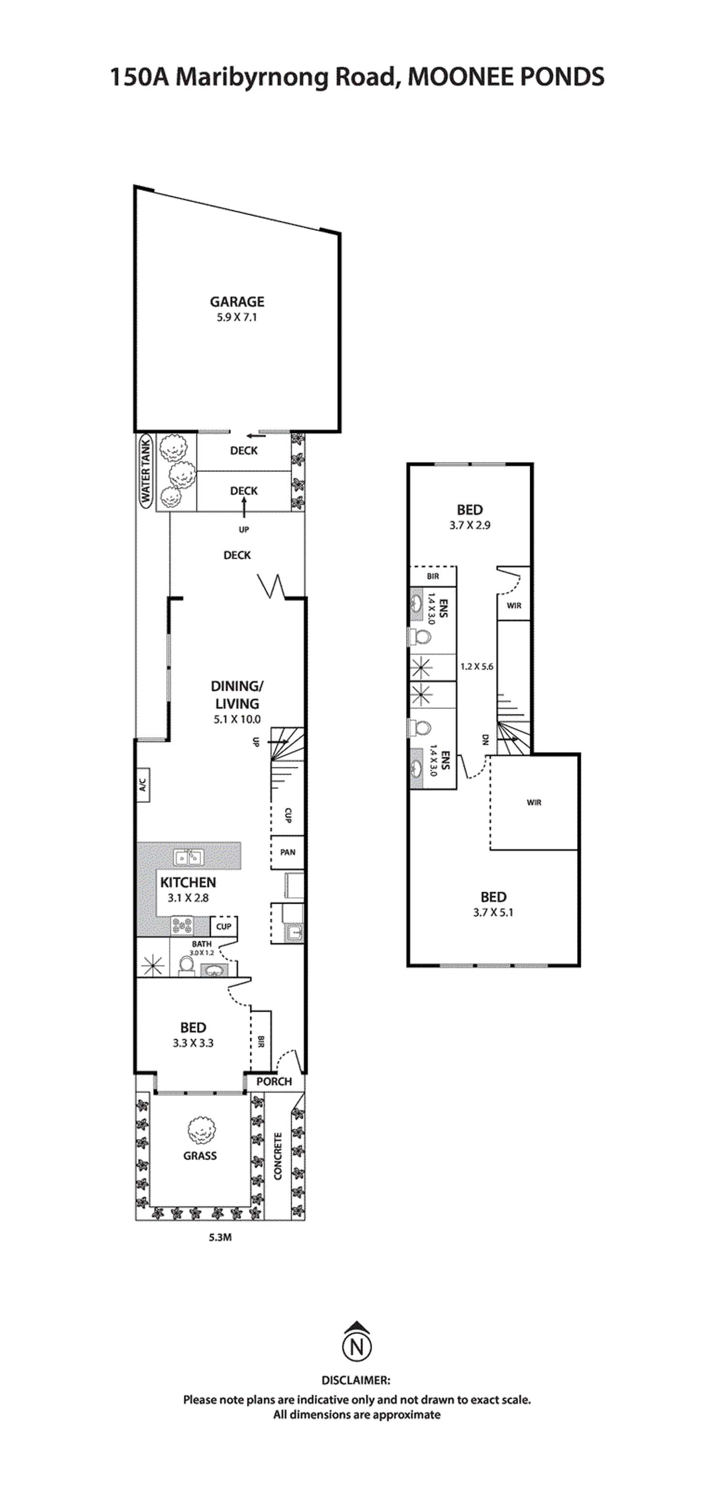 Floorplan of Homely townhouse listing, 150a Maribyrnong Road, Moonee Ponds VIC 3039