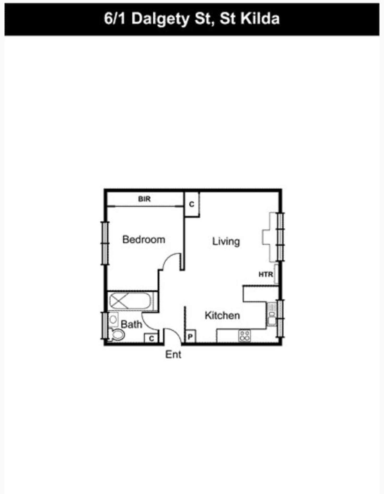 Floorplan of Homely apartment listing, 6/1 Dalgety Street, St Kilda VIC 3182
