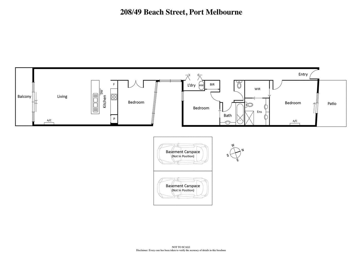 Floorplan of Homely apartment listing, 208/49 Beach Street, Port Melbourne VIC 3207