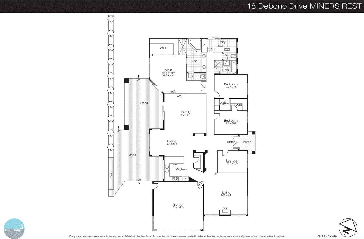 Floorplan of Homely house listing, 18 Debono Drive, Miners Rest VIC 3352