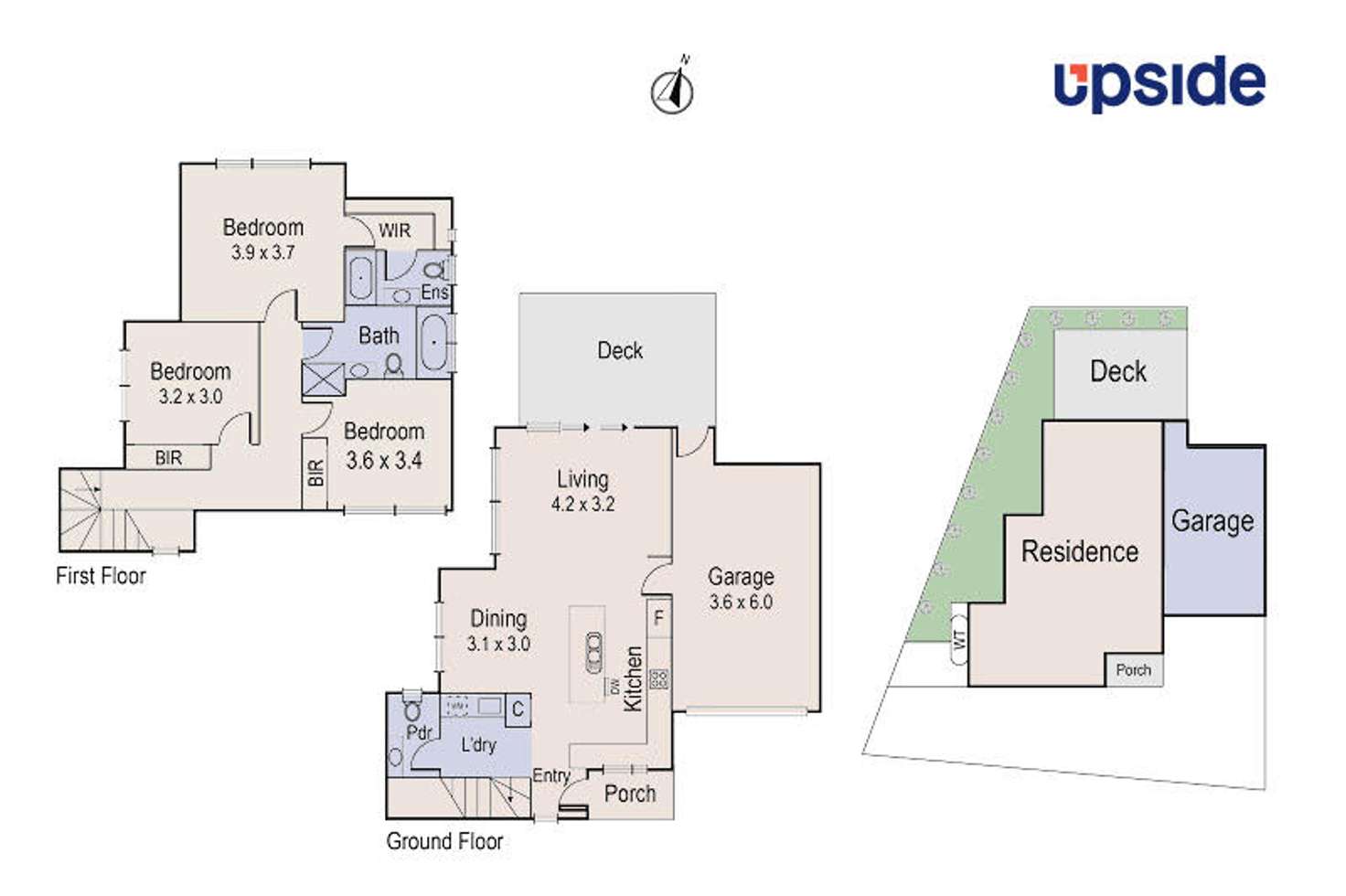 Floorplan of Homely townhouse listing, 3/21 Kokoda Street, Heidelberg West VIC 3081