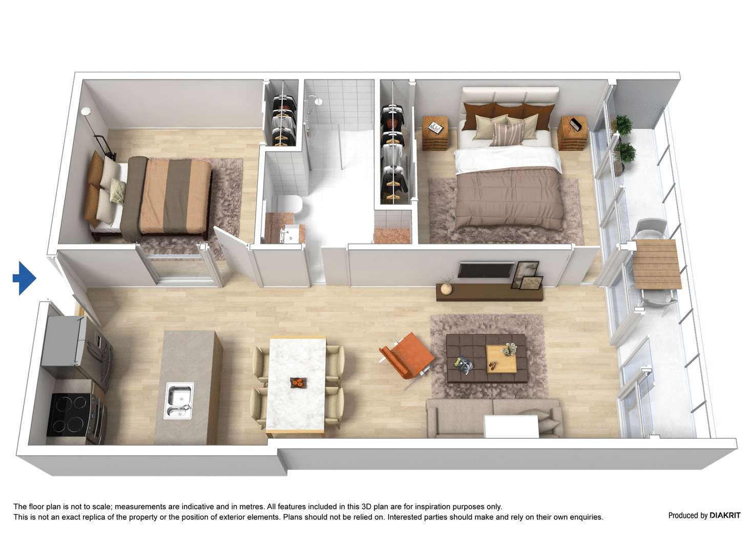 Floorplan of Homely apartment listing, 1302/241 City Road, Southbank VIC 3006