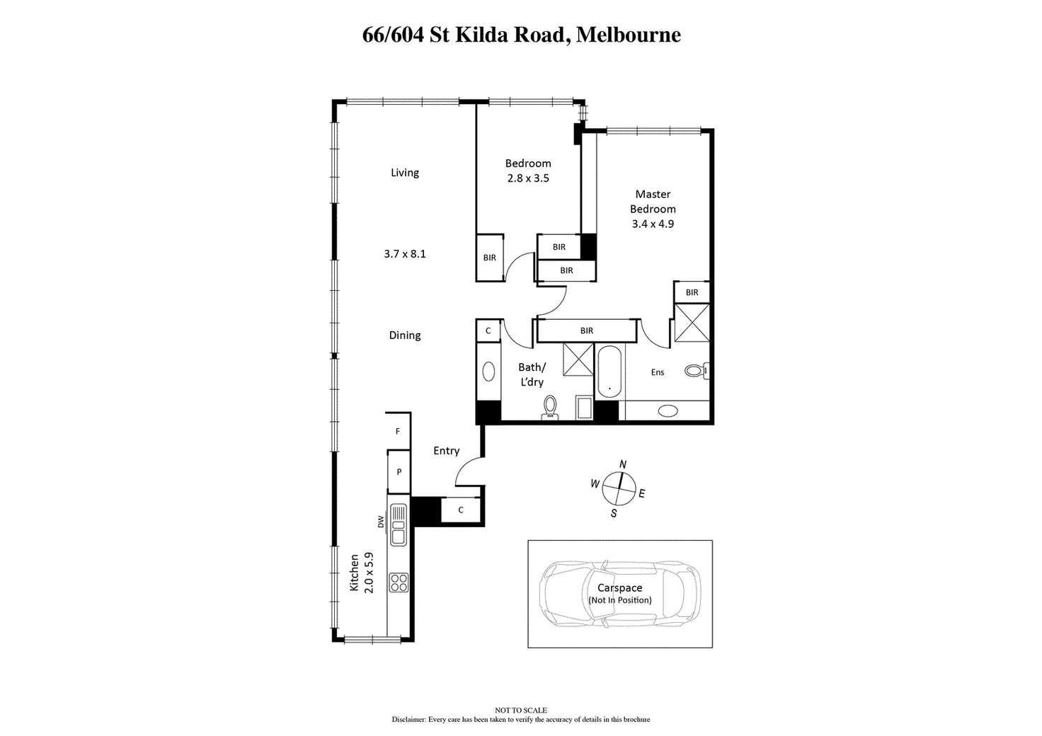 Floorplan of Homely apartment listing, 66/604 St Kilda Road, Melbourne VIC 3004