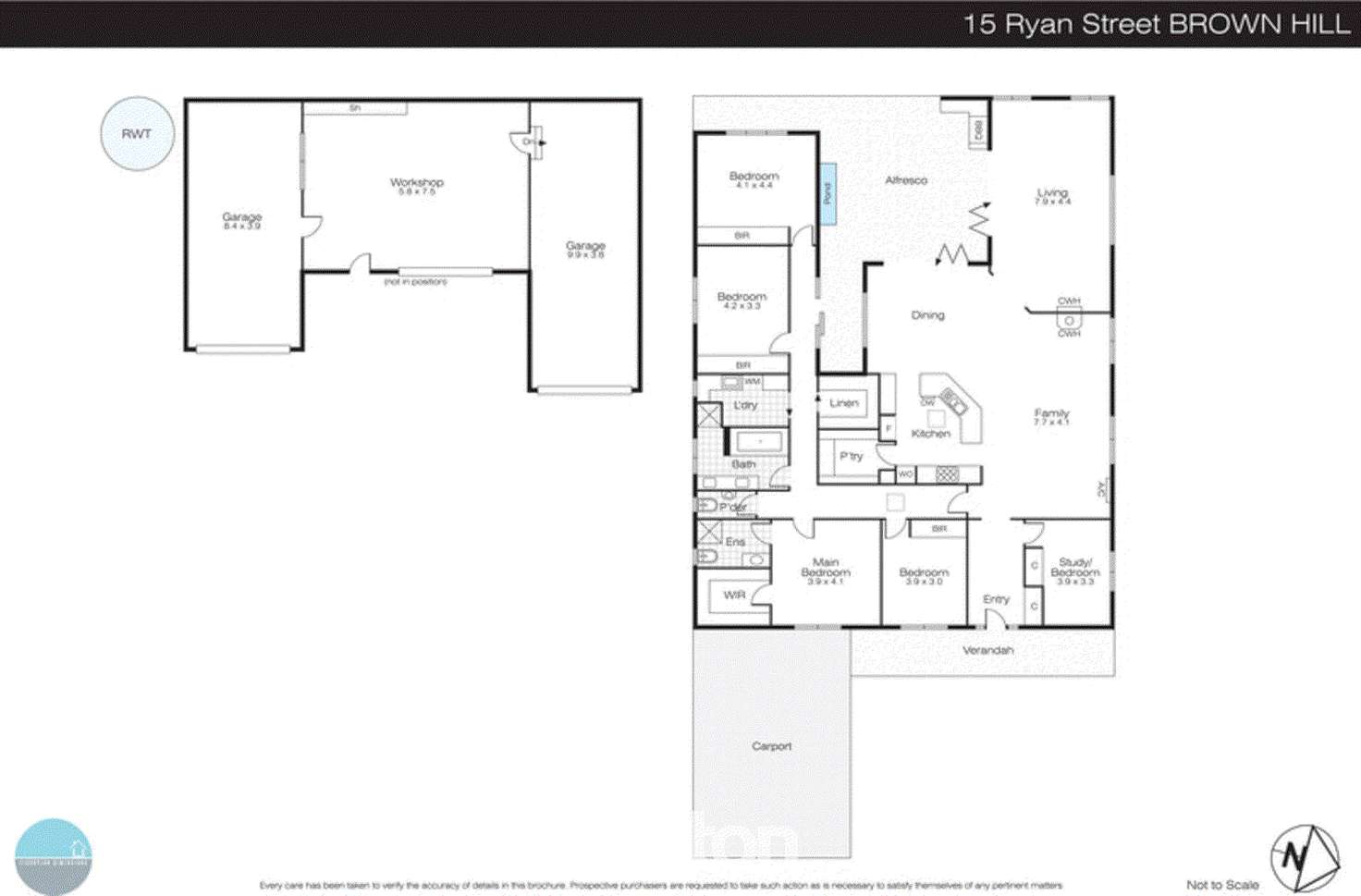 Floorplan of Homely house listing, 15 Ryan Street, Brown Hill VIC 3350