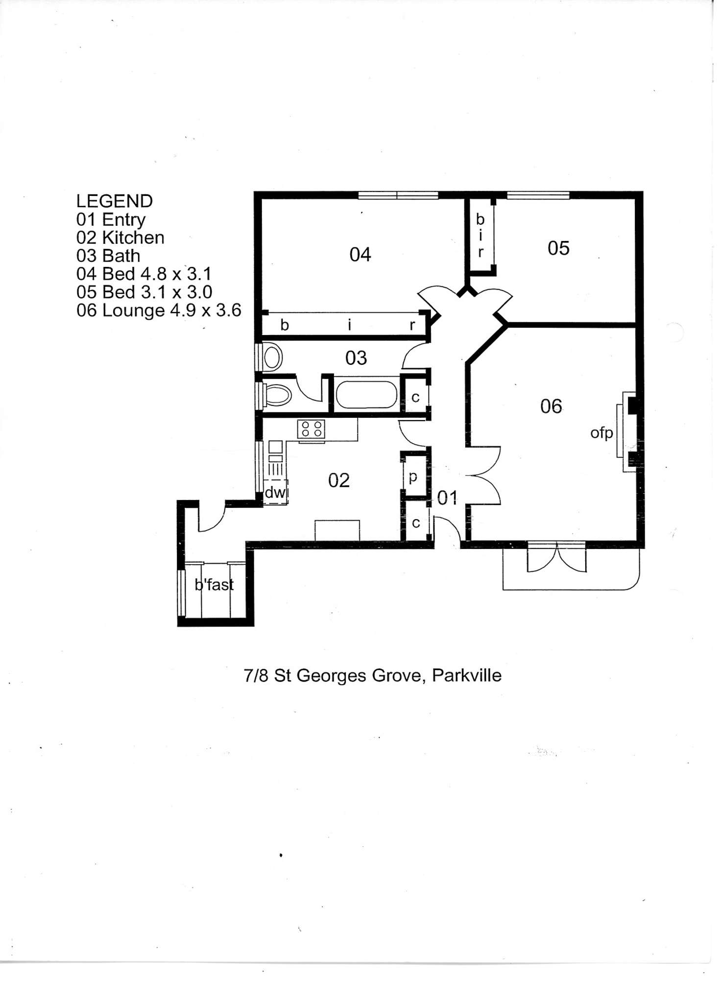 Floorplan of Homely apartment listing, 7/8 St Georges Grove, Parkville VIC 3052