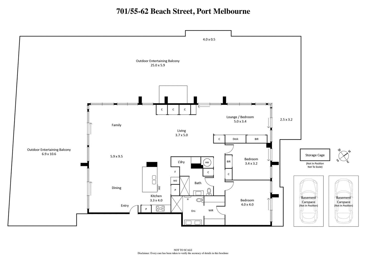 Floorplan of Homely apartment listing, 701/55-62 Beach Street, Port Melbourne VIC 3207