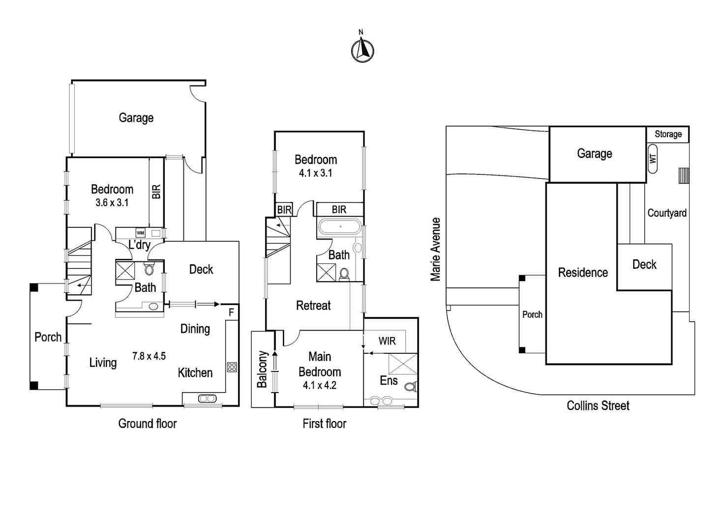 Floorplan of Homely townhouse listing, 22 Marie Avenue, Heidelberg Heights VIC 3081