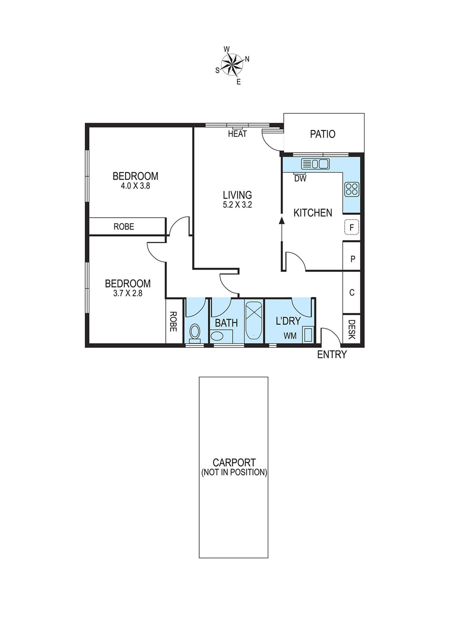 Floorplan of Homely apartment listing, 1/2 Lucy Street, Gardenvale VIC 3185