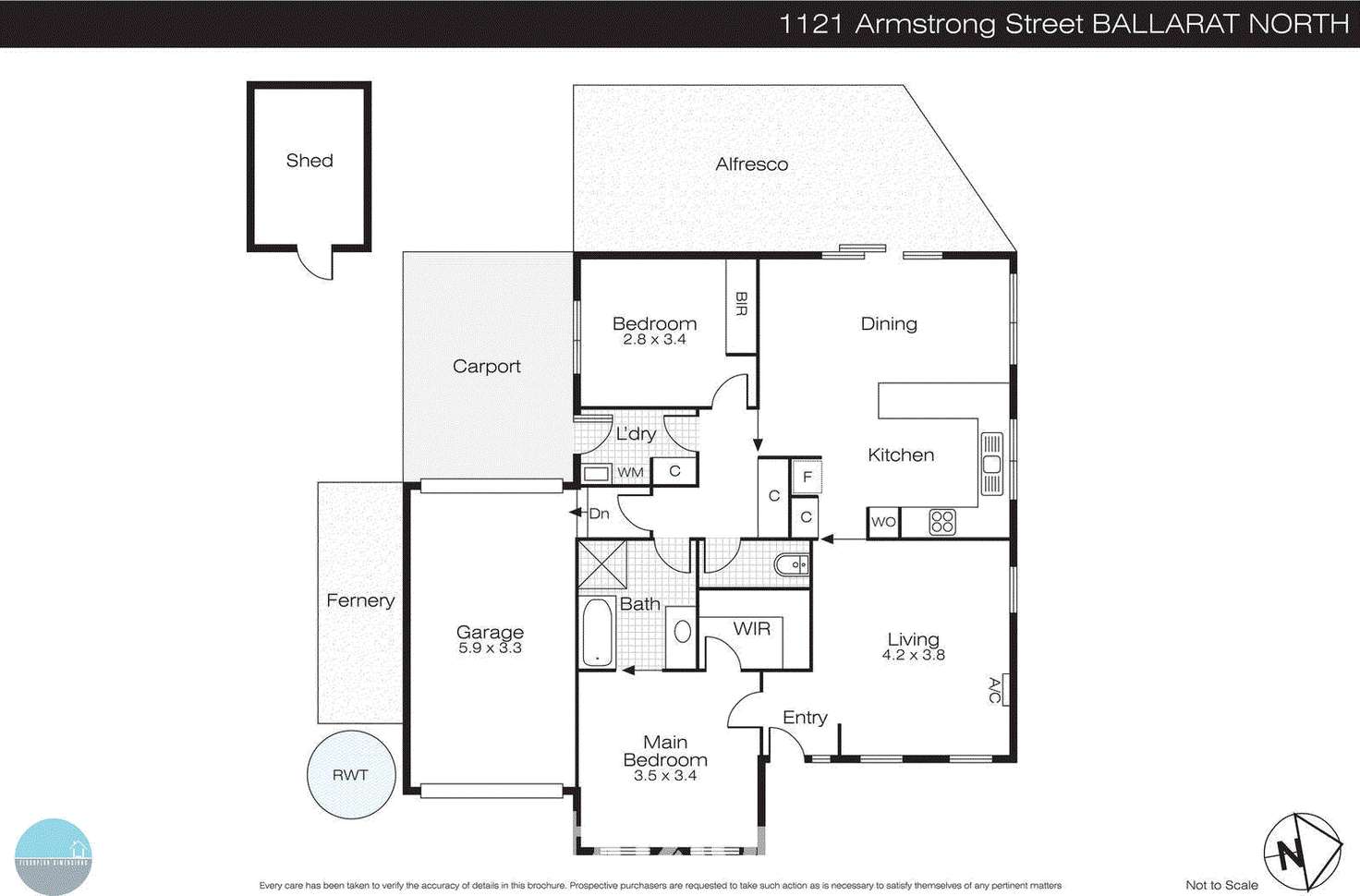 Floorplan of Homely house listing, 1121 Armstrong Street, Ballarat North VIC 3350