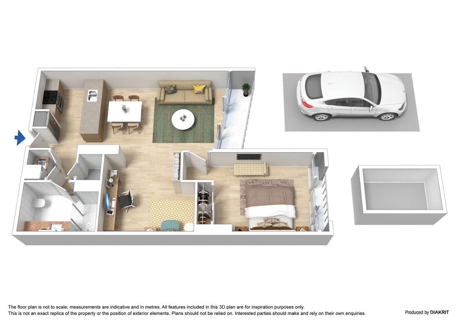 Floorplan of Homely apartment listing, 1406/100 Harbour Esplanade, Docklands VIC 3008