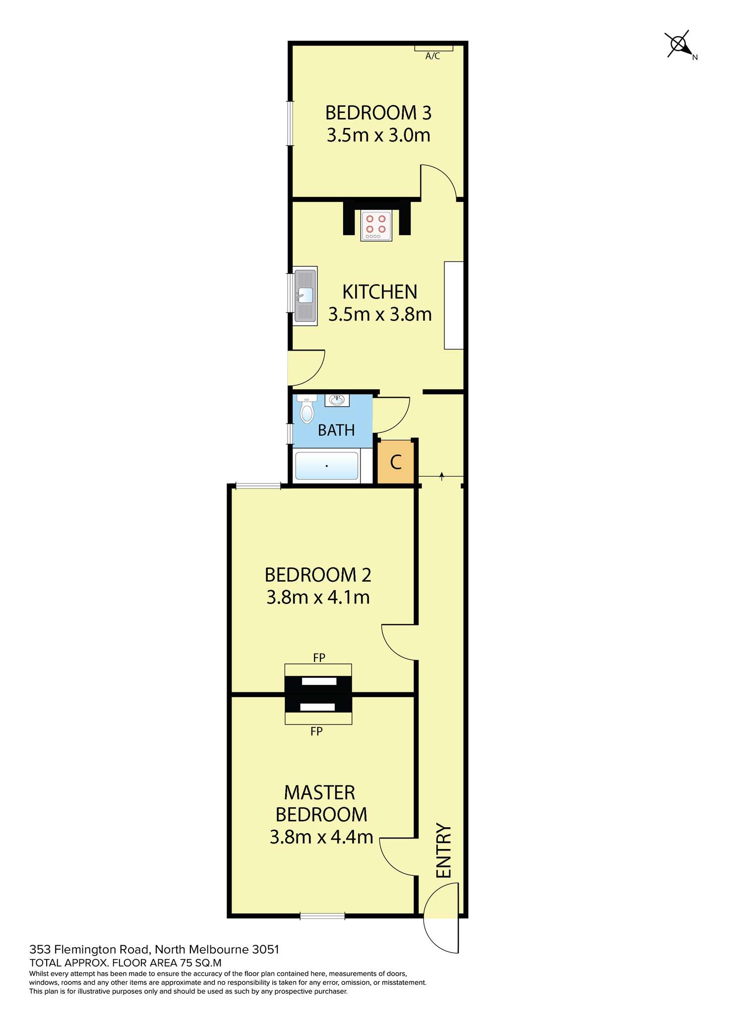 Floorplan of Homely house listing, 353 Flemington Road, North Melbourne VIC 3051