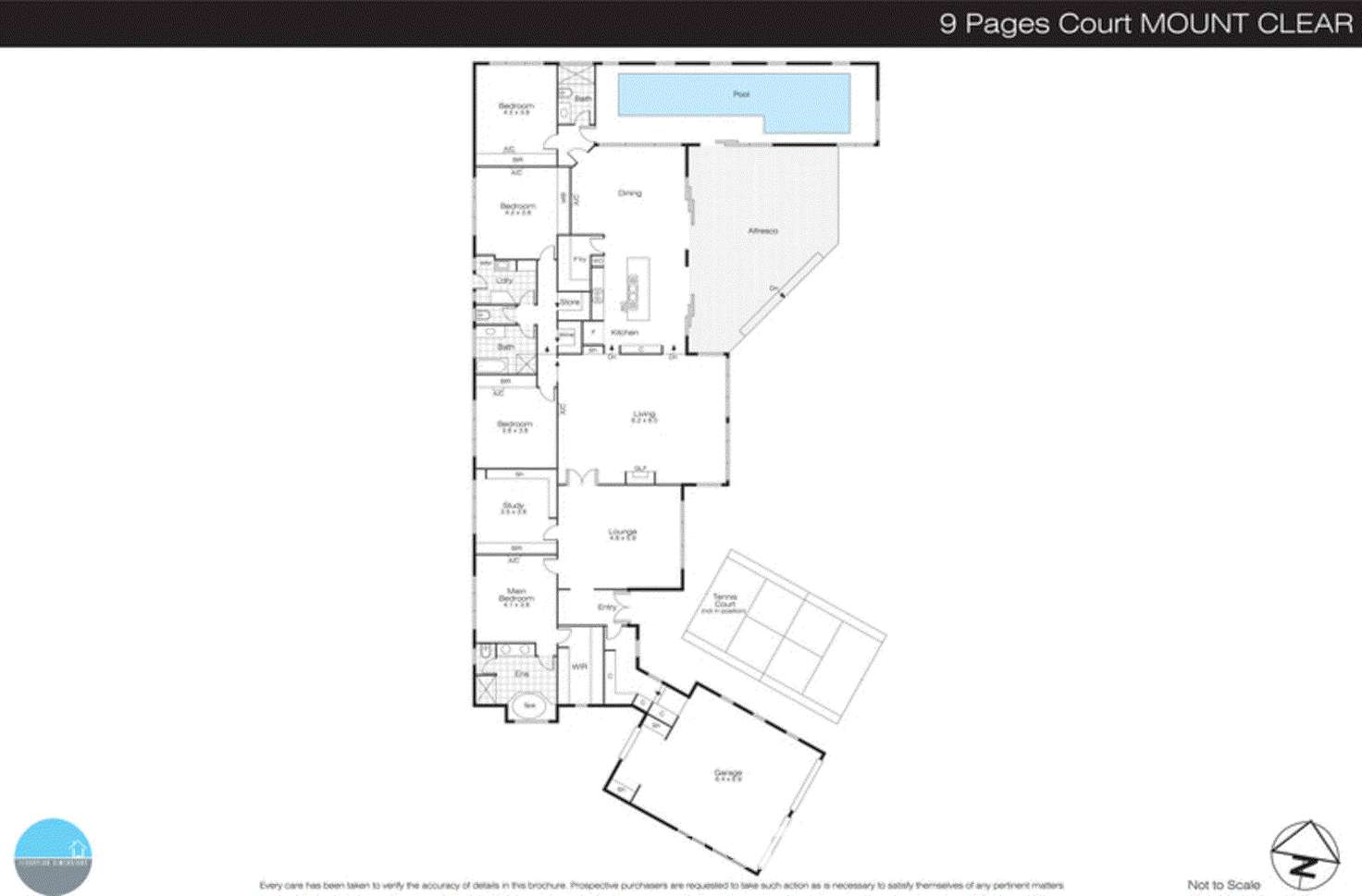 Floorplan of Homely house listing, 9 Pages Court, Mount Clear VIC 3350