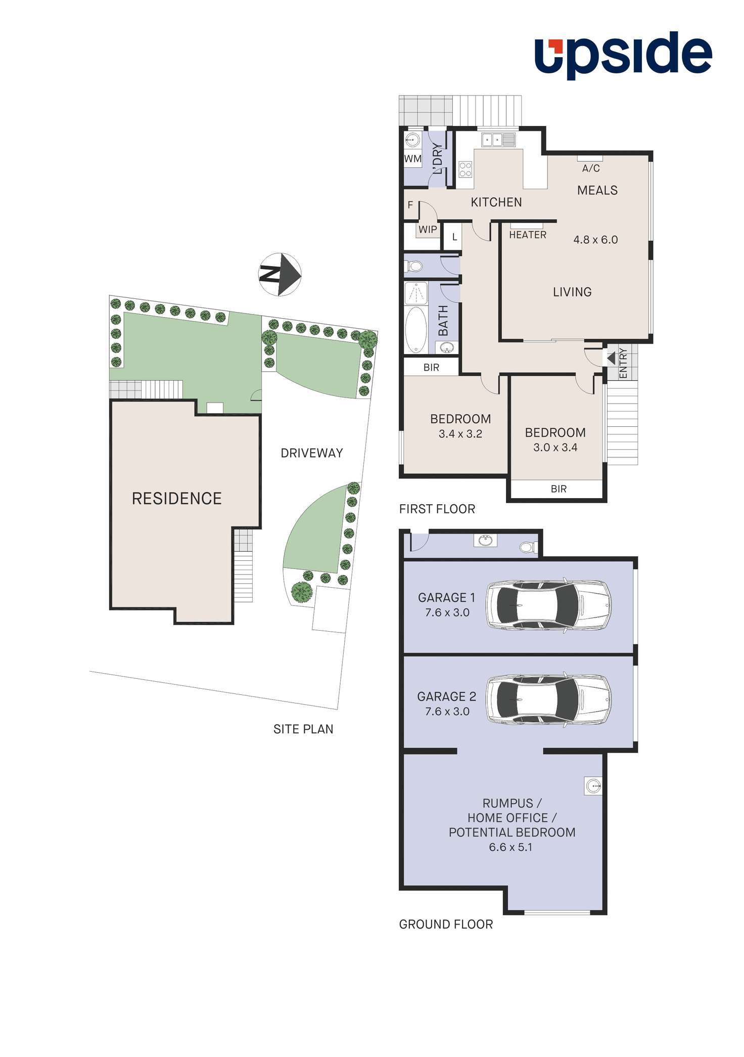 Floorplan of Homely townhouse listing, 1/243 Union Street, Brunswick West VIC 3055