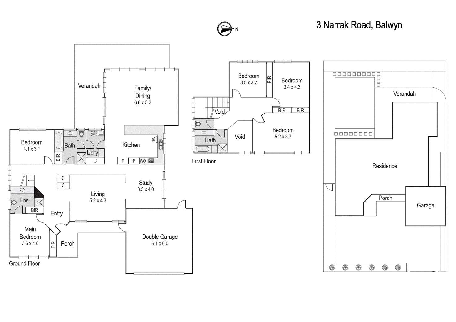 Floorplan of Homely house listing, 3 Narrak Road, Balwyn VIC 3103