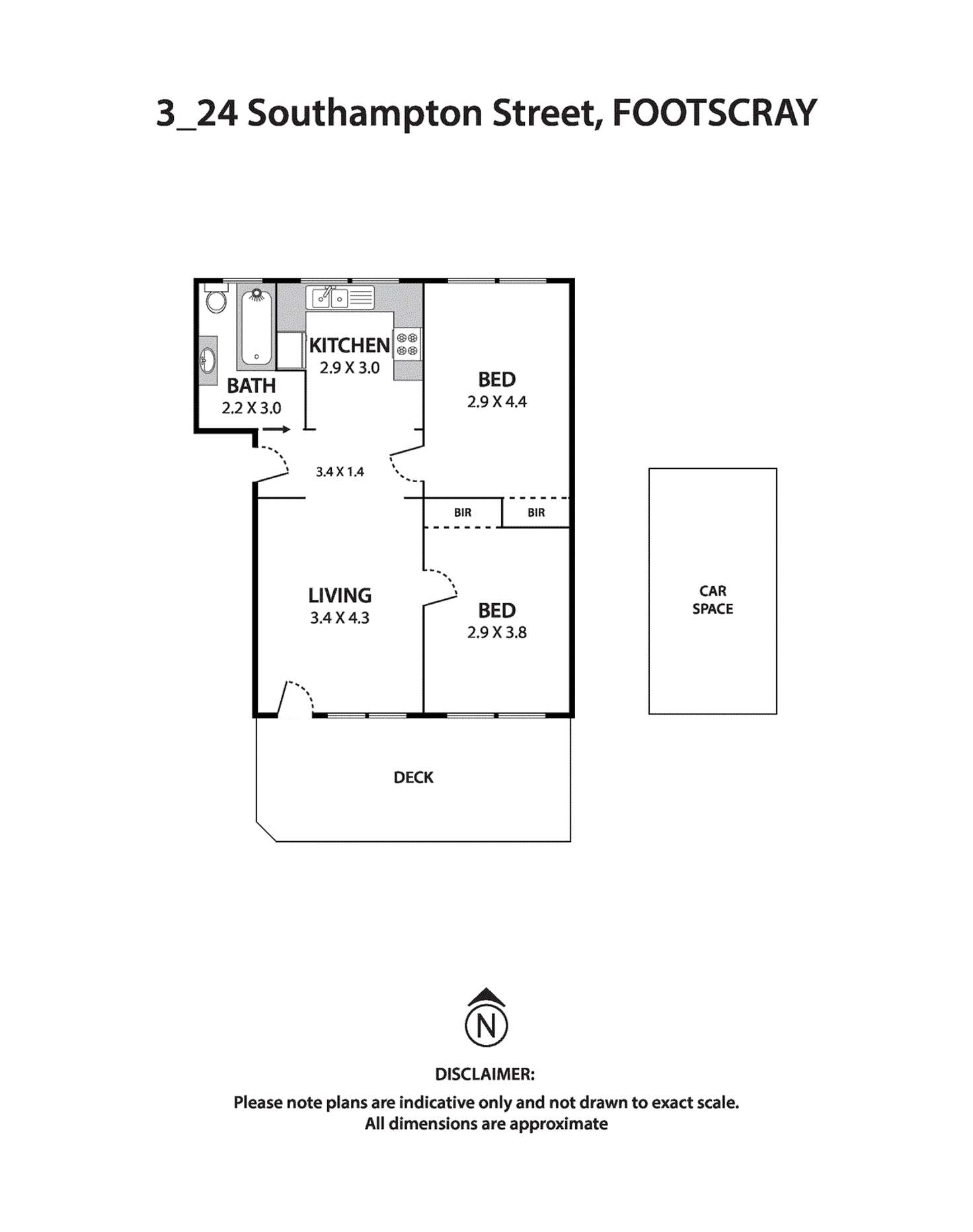 Floorplan of Homely apartment listing, 3/24 Southampton Street, Footscray VIC 3011