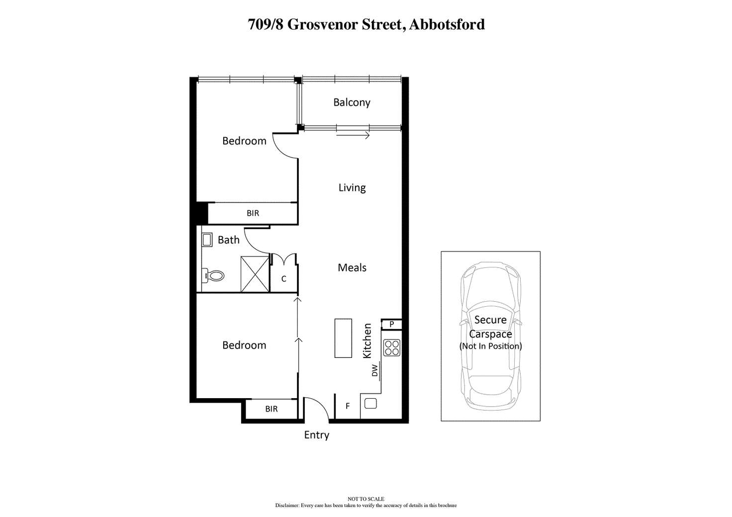 Floorplan of Homely apartment listing, 709/8 Grosvenor Street, Abbotsford VIC 3067