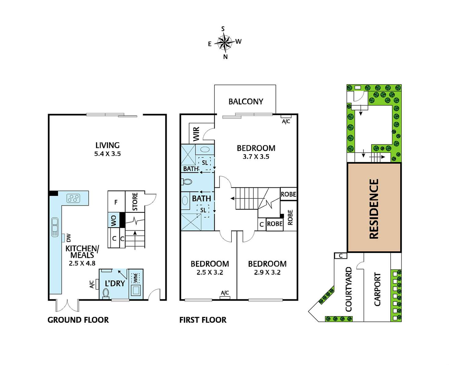 Floorplan of Homely townhouse listing, 3/101 Albion Road, Box Hill VIC 3128