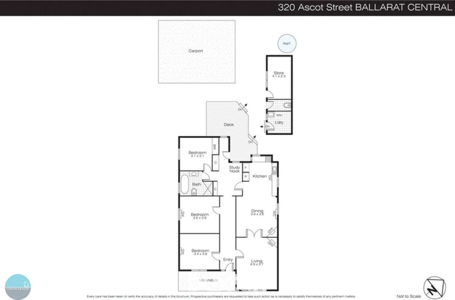 Floorplan of Homely house listing, 320 Ascot Street South, Ballarat Central VIC 3350