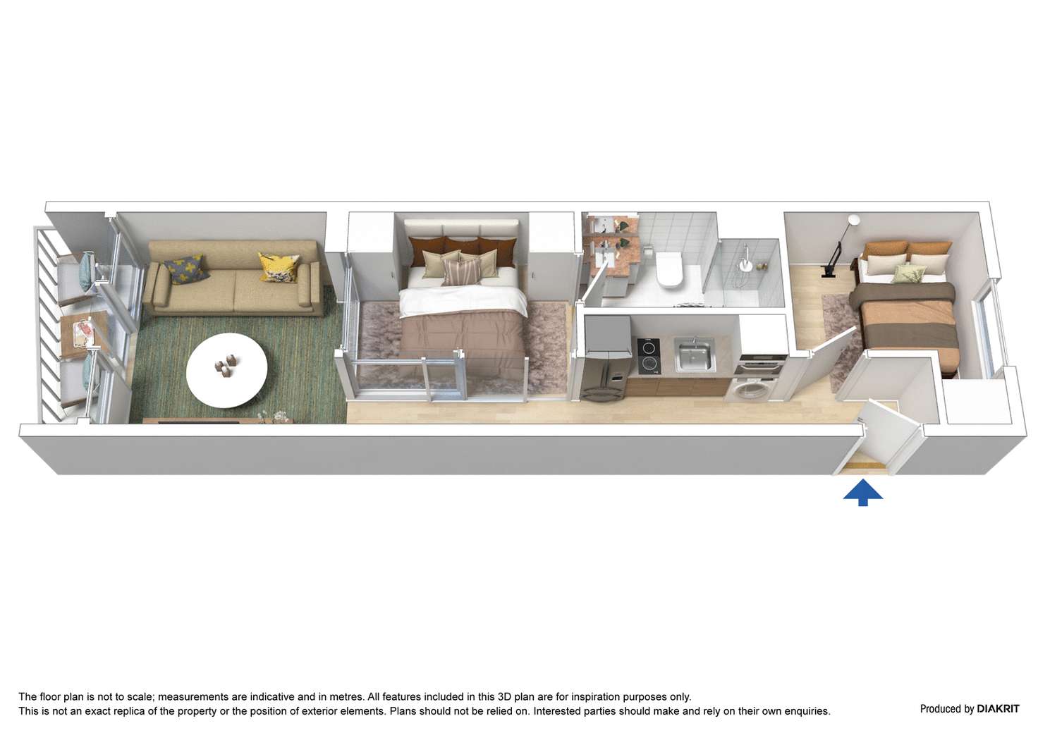 Floorplan of Homely apartment listing, 604/53 Batman Street, West Melbourne VIC 3003