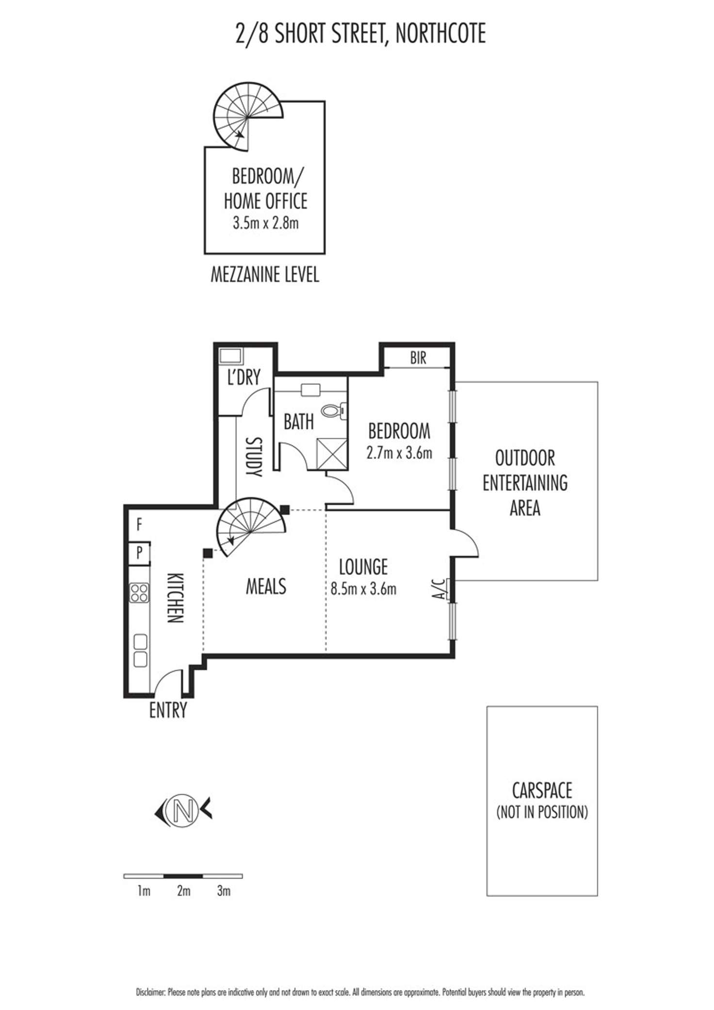 Floorplan of Homely apartment listing, 2/8 Short Street, Northcote VIC 3070